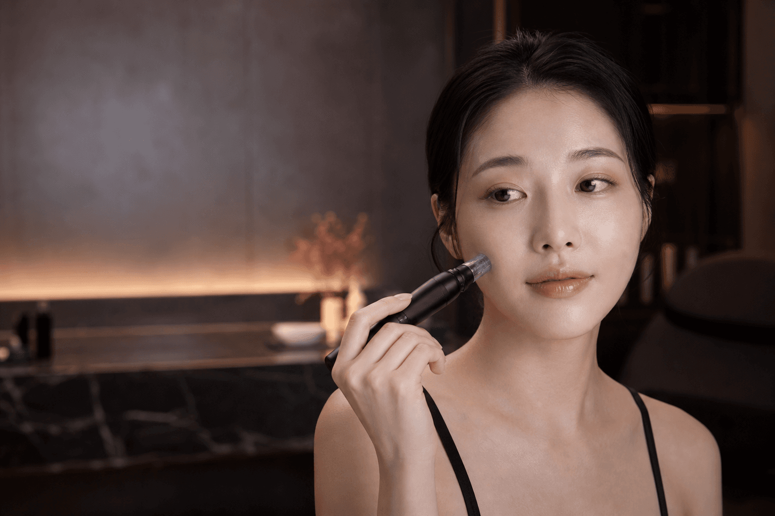 Miyora Skin Lab — modern skincare ritual with professional derma device